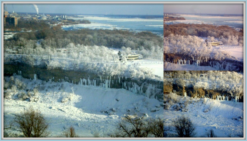 This is how the escarpment  area between the two Falls look after the ice storm.