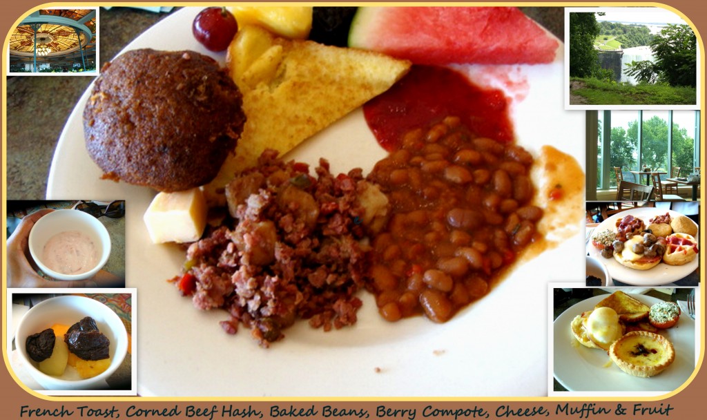 Breakfast at Fallsview (plate of food in background)