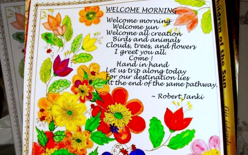 Welcome Morning, Welcome Sun (World Poetry Day)