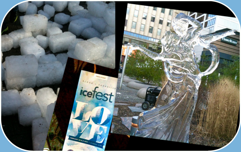 Ice Sculptures with Blocks of Ice